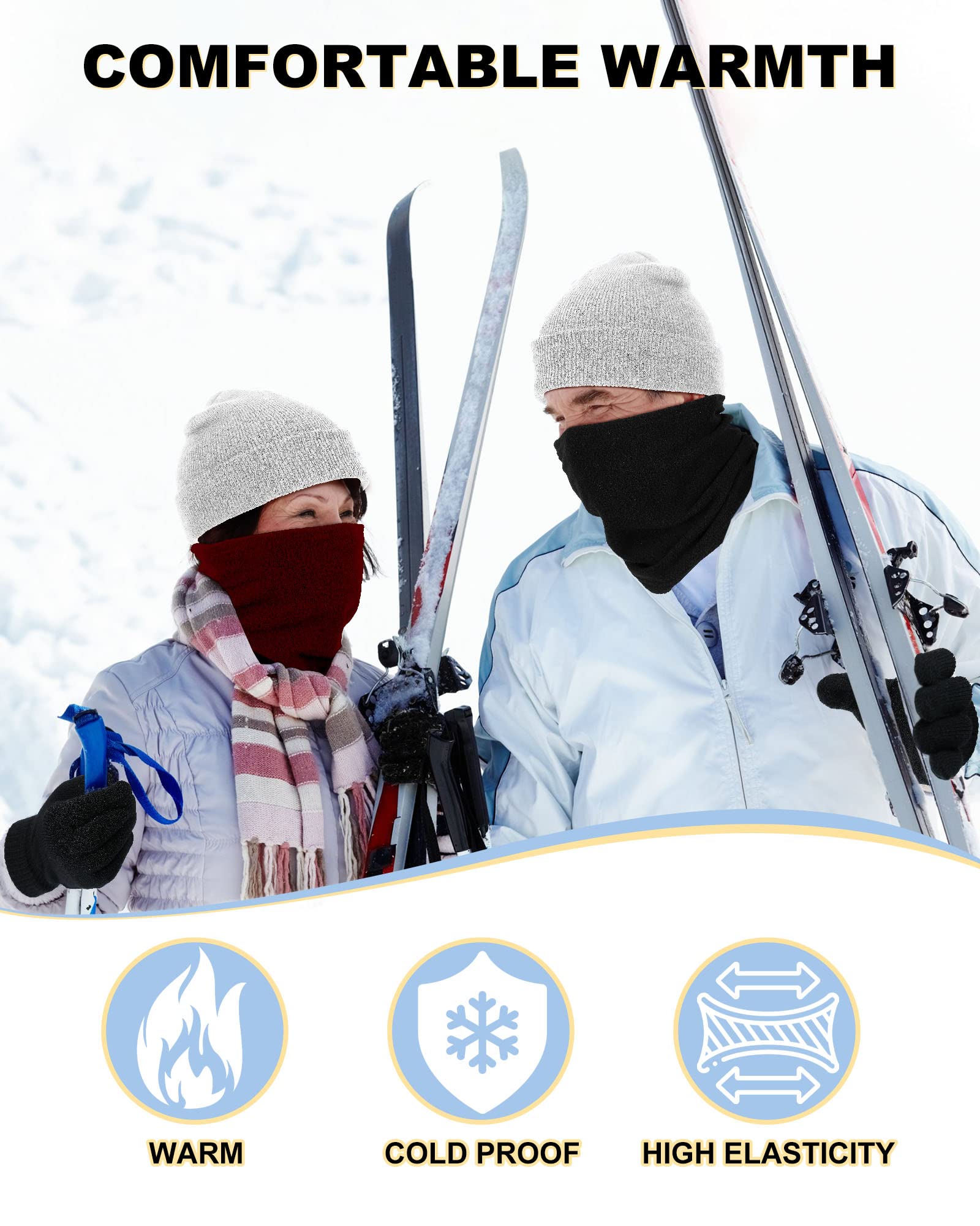 Suhine 108-Piece Winter Beanie, Glove & Scarf Set - Bulk Unisex Pack For Donations