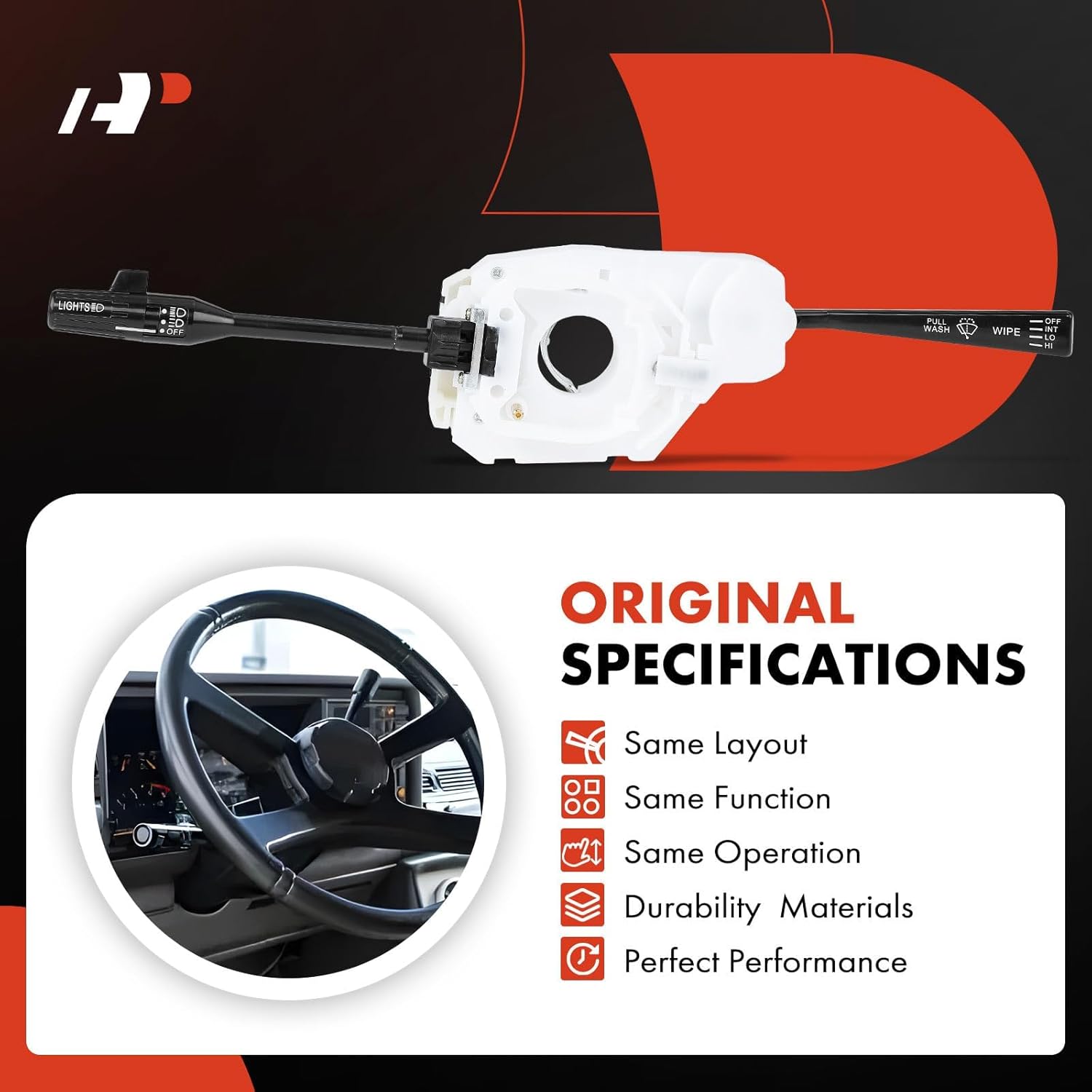 A-Premium Turn Signal Switch, Windshield Wiper, Headlight Dimmer Multifunction Switch Compatible with Nissan Sentra 1983-1986, 720 1983-1984