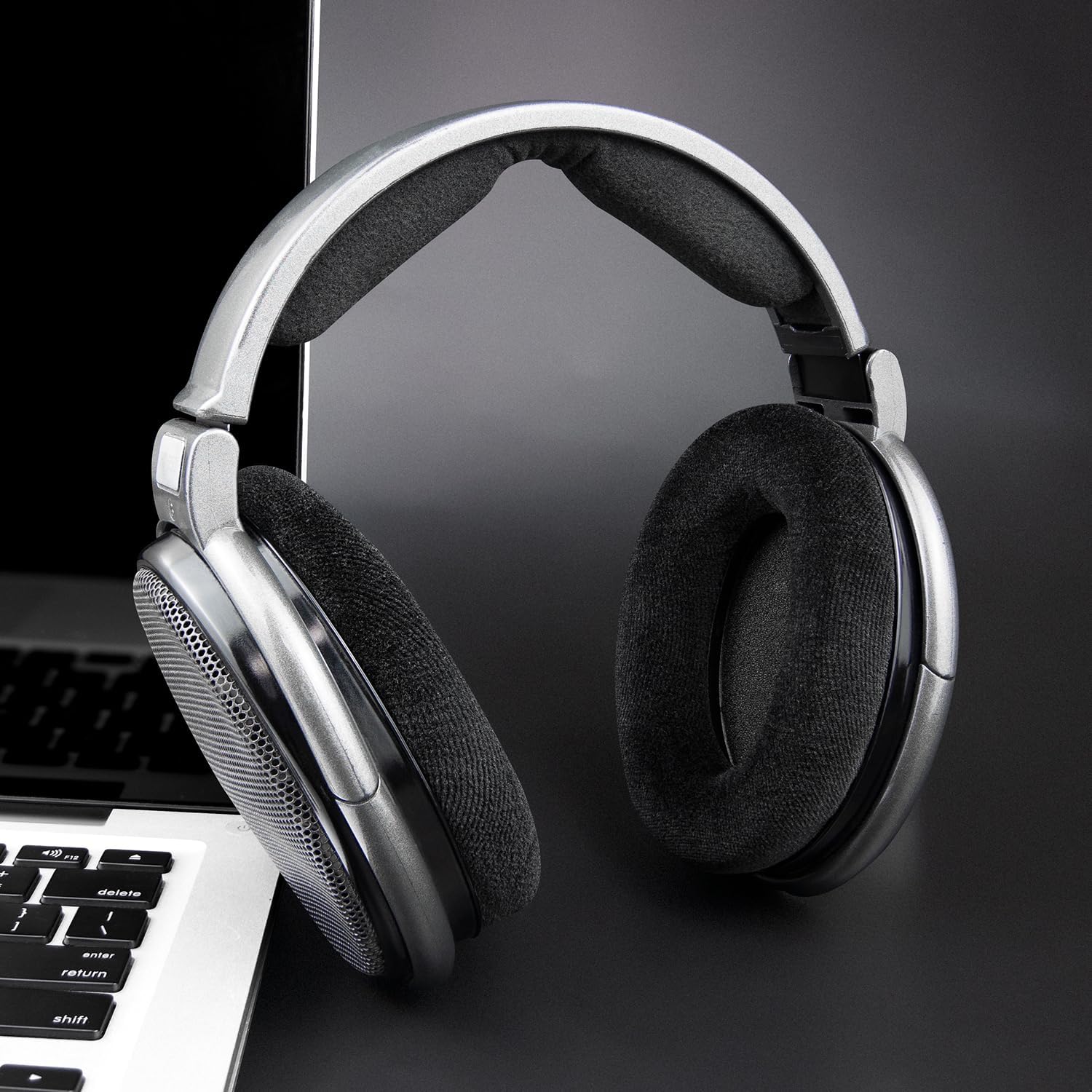 SOULWIT Earpads Replacement for Sennheiser HD650, HD6XX (Massdrop), HD600, HD58X (Massdrop), HD660S, HD660S2, HD580, HD565, HD545, Ear Pads Cushions with High-Density Foam - Black