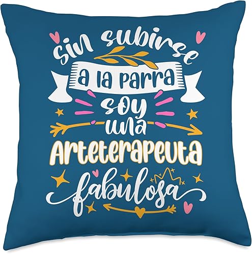 Regalo Original Para Arteterapeuta Adultos Niños UNA Arteterapeuta Fabulosa Regalos Mujer Arteterapia Throw Pillow, 18x18, Multicolor