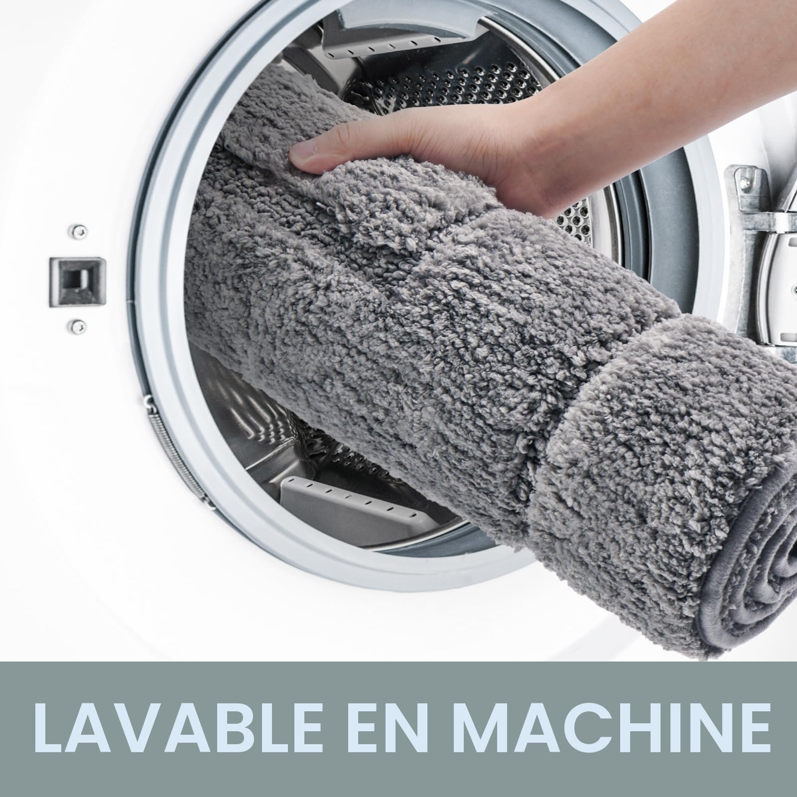 DUNSOO Tapis de Bain Antiderapant Absorbant Lavable en Machine