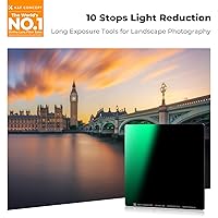 Vista 2 de K&F Concept Kit de filtro ND cuadrado de 3.937 x 3.937 in ND1000 (10 topes) + 1 soporte de filtro + 8 anillos de filtro con 28 recubrimientos