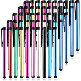 Stylus Pack of 50 Touchscreen Stylus Pen for Touch Screens Devices for Tablets iPad Mini Pro Smartphones Huawei Samsung Galaxy 10 Colors
