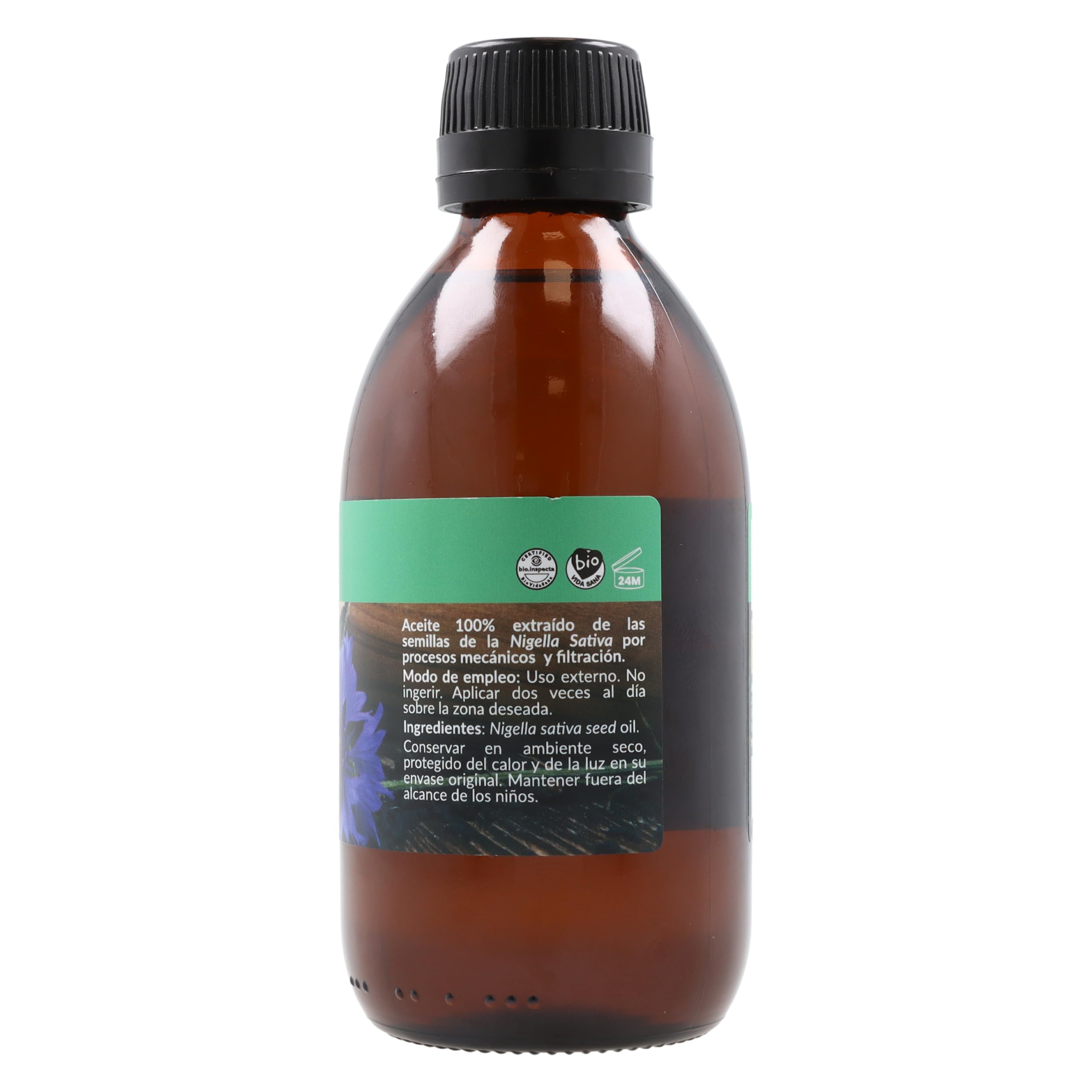 Aceite vegetal de comino negro Bio | 250 ml | Naturitas Essentials | Aceite comino negro Bio (Nigella sativa) | Pieles sensibles y reactivas | Masajes y Aceites