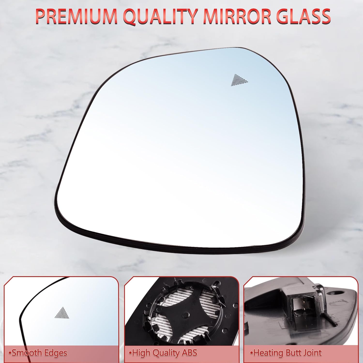 Left Side Mirror Glass w/Heated|Blind Spot Detection Compatible for 2021-2025 US Built Nissan Rogue Driver Mirror Glass Replacement 96366-6RR1E