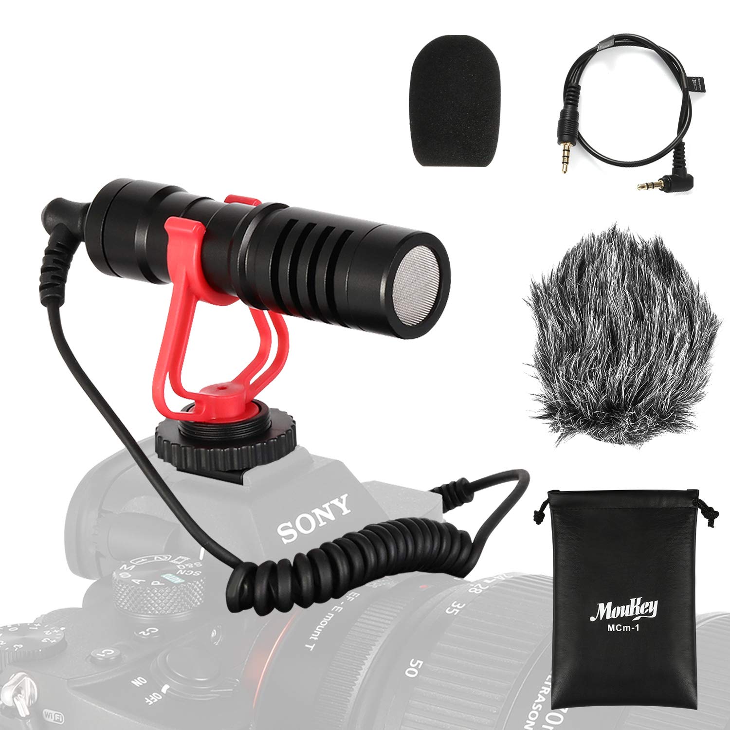Nicama SGM8L 3.5mm Camera Shotgun Microphone With Windscreen Muff