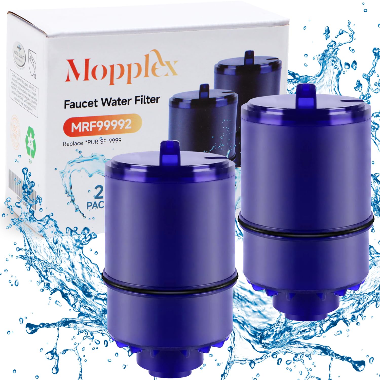 Faucet Water Filter 2 Pack of Water Filter Faucet Mount Premium High Performance Replacement Water Filter Faucet Mount