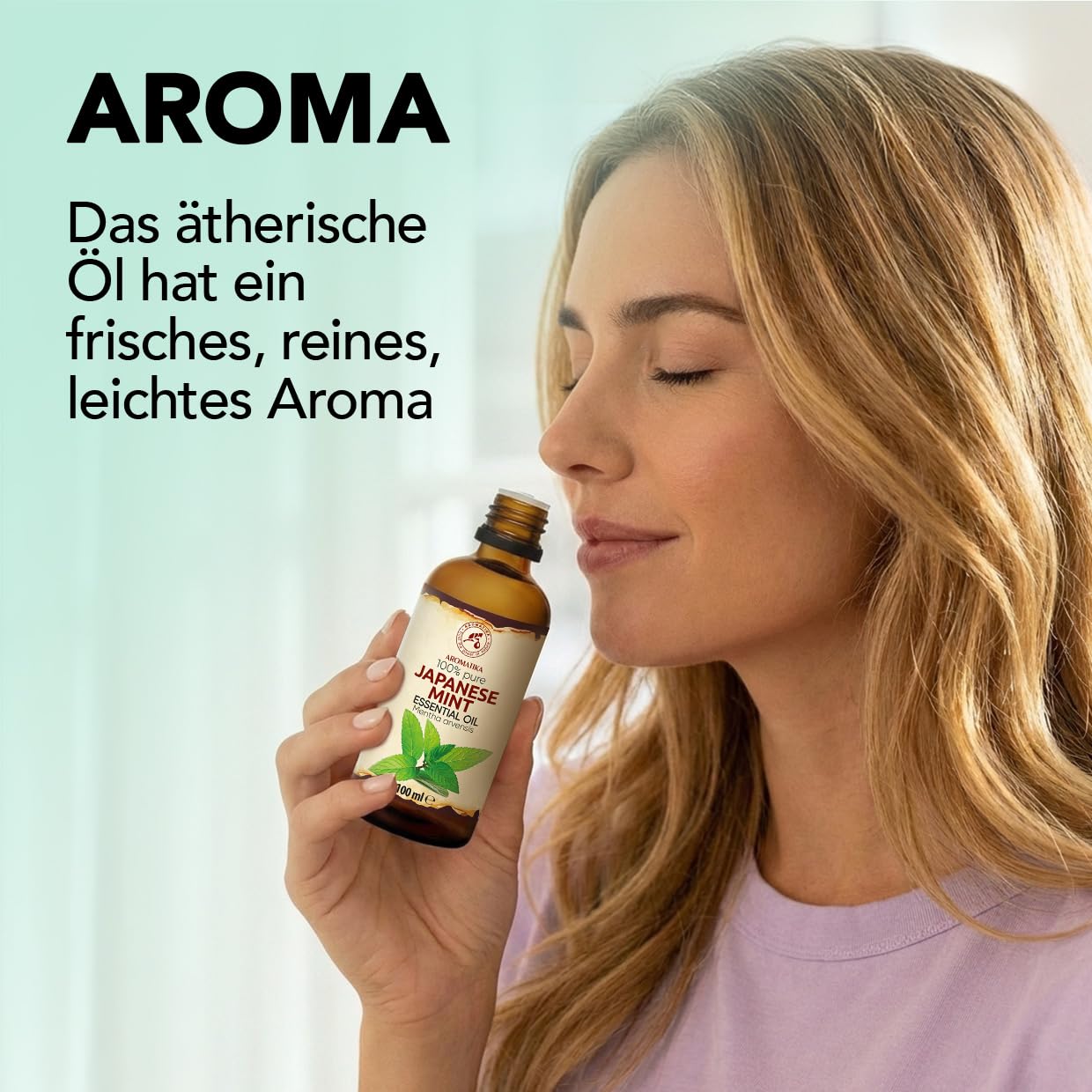 Ätherisches Öl Der Japanischen Minze 2x100 ml - Mentha Arvensis - Reines Ätherisches Minze Öl - für Diffusers und Duftlampen - Frischer Aroma - Minzduft - Aromakerze - Lufterfrischer - Aromatherapie