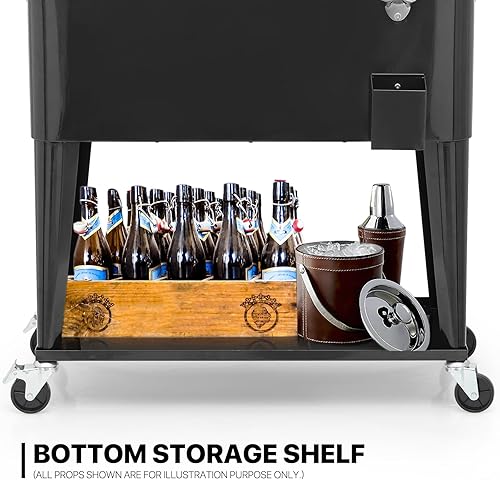 Miniatura 5 de MADOG Modern Cooler with Wheels and Handle Outdoor Coolers for Patio and Deck Entertaining Rolling Cooler Large Cooler with Wheels Ice Cooler with