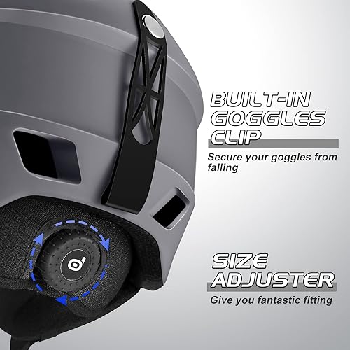Miniatura 5 de Odoland - Juego de casco deportivo y lentes protectores para la nieve, a prueba de golpes y viento para esquí, snowboard y deportes de nieve