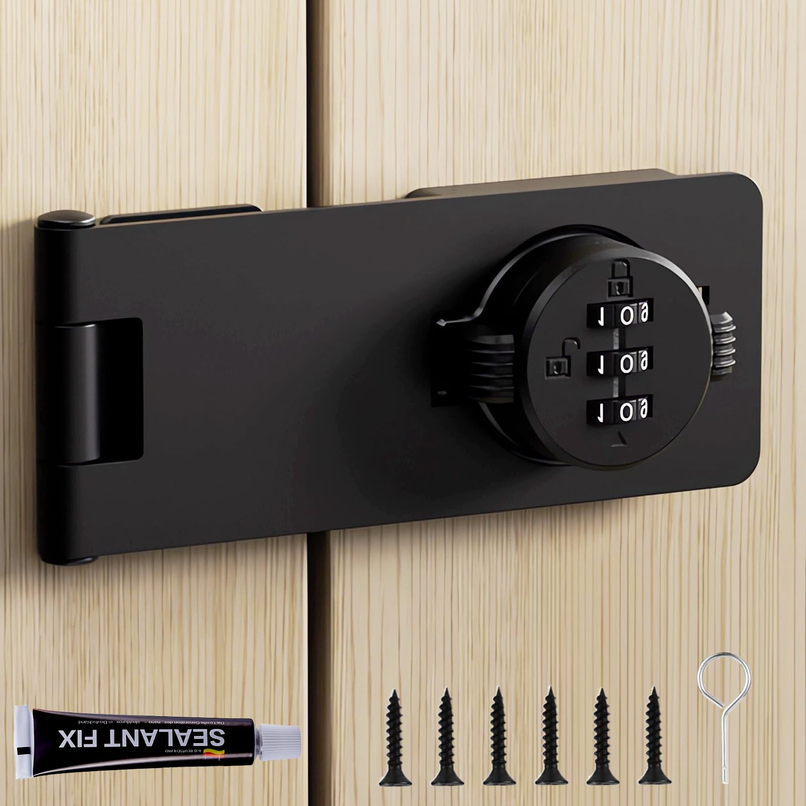 Verrou de porte de placard à 3 chiffres pour armoire et tiroir