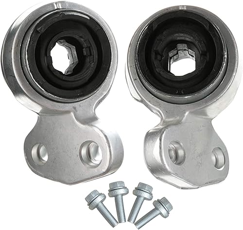 Juego de 2 bujes de brazo de control de suspensión lateral inferior delantero con 4 tornillos de repuesto para BMW E46 323Ci 323i 323iC 323is 325Ci