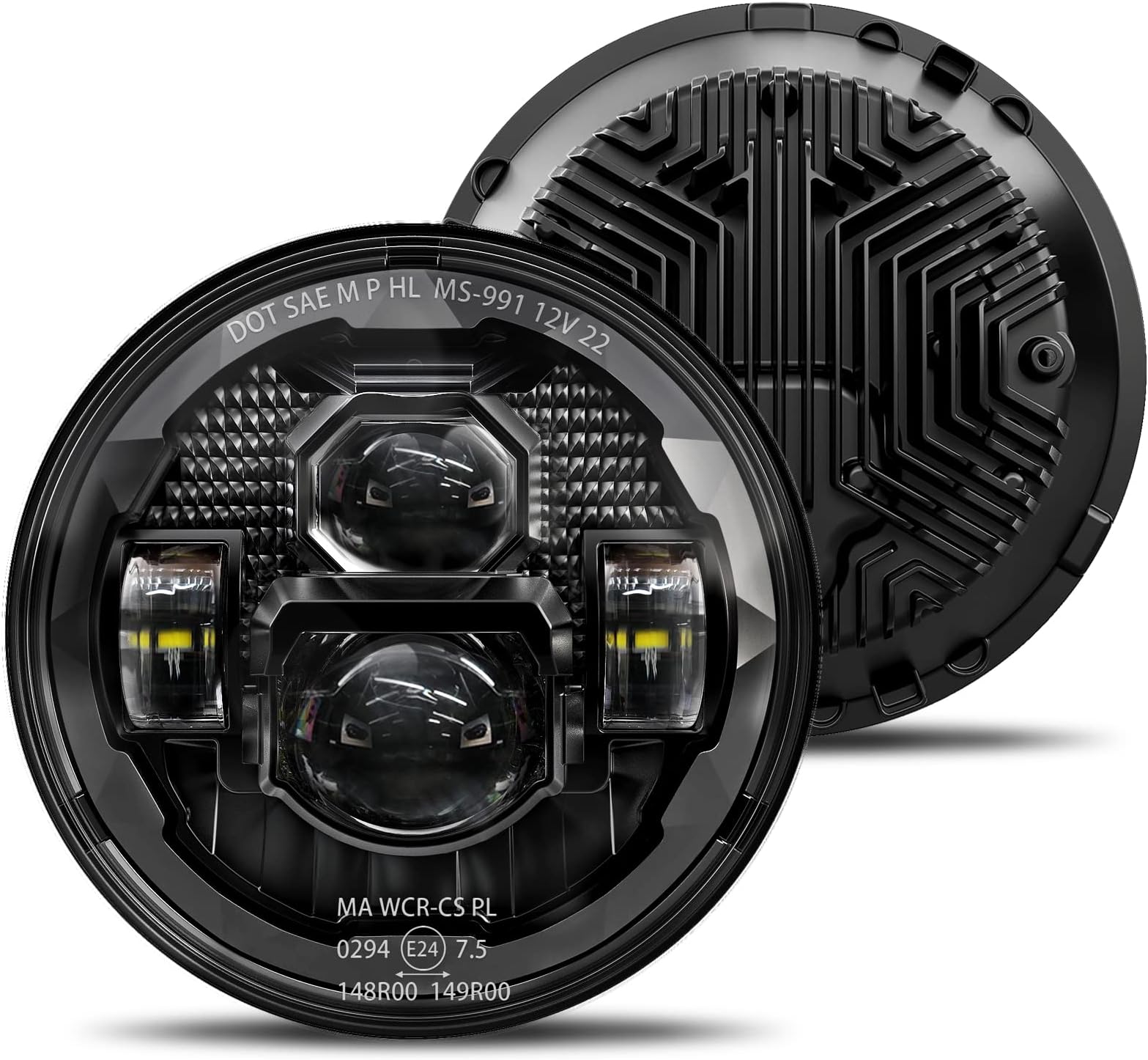 2023 Upgraded 600% Brighter Anti-glare DOT 7 Inch Led Headlight Round,H6024 Hi/Low Sealed Beam Compatible with Wrangler JK JKU TJ LJ Chevy Ford GMC Dodge Mazda Nissan Mack VW etc