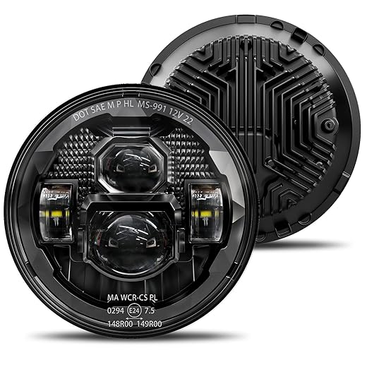 HWSTAR 7" Anti-Glare DOT Headlights