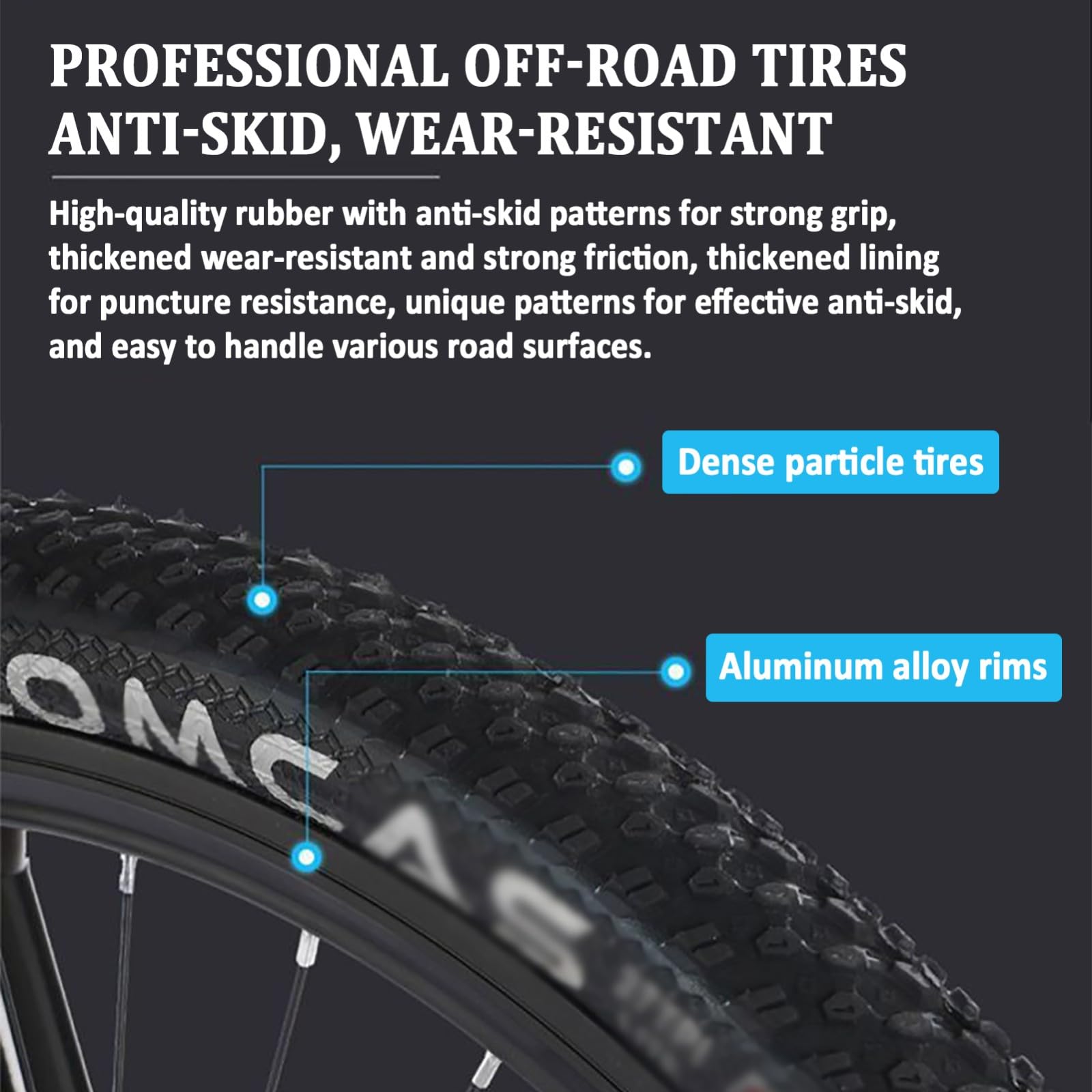 VTT Pliable pour Adulte De 24 À 26 Pouces, Double Suspension avec Roues À 3 Rayons, 21 Vitesses, pour Hommes Et Femmes, avec Garde-Boue