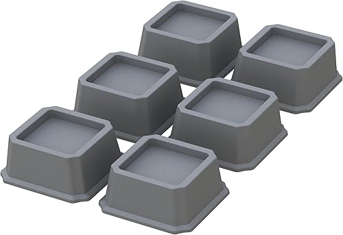 Miniatura 15 de Juego de 9 elevadores de cama de 3 pulgadas, elevadores de cama resistentes para marco de cama, paquete de 9 elevadores de hasta 3000 libras