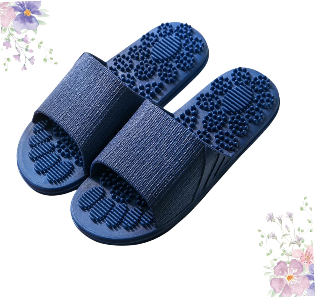 Men's Slippers Foot Massage Sandals Indoor Slippers for Home Hotel More (dark Size 42-43)