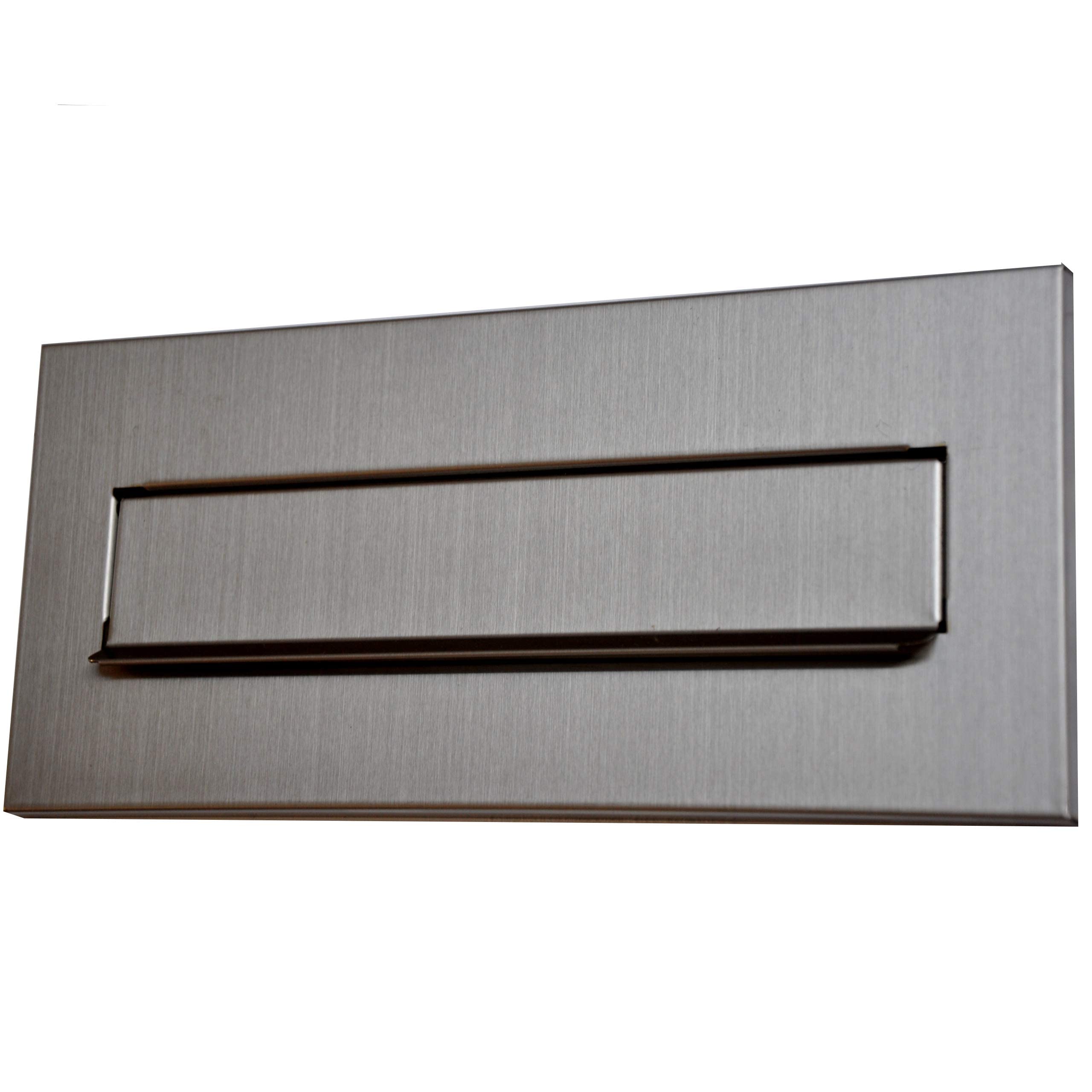 Solapa para cartas, 100% acero inoxidable, 310 x 80 mm, C4 (acero inoxidable 310 x 135)