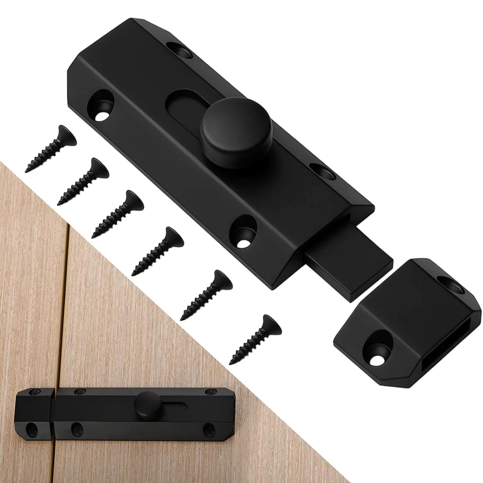 Zinc Alloy Door Latch, Surface Mounted Door Bolt, Heavy Duty Slide Lock