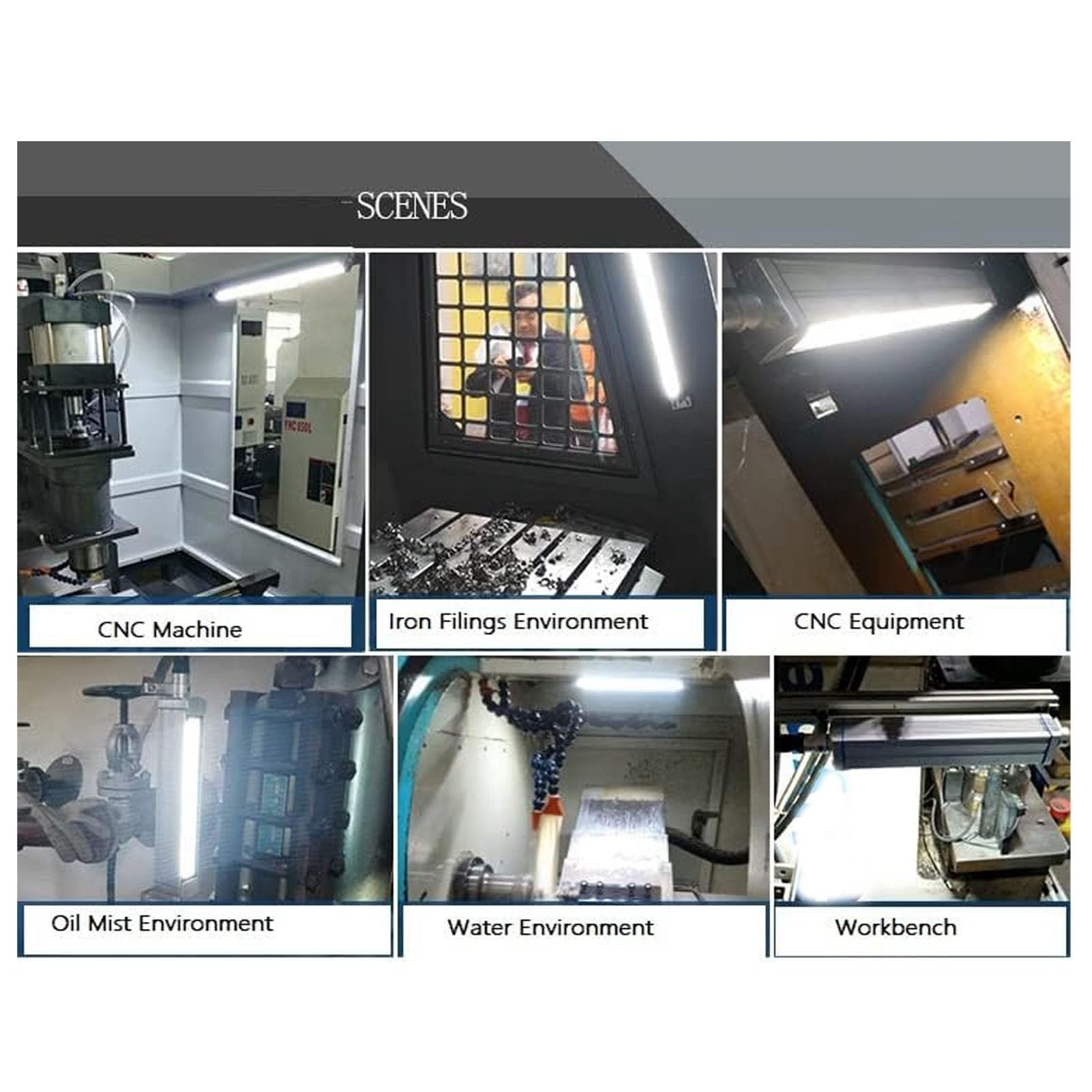 Luce per macchina a LED, 24V 30,7 pollici Illuminazione a LED antideflagrante Lampada da lavoro a LED per tubo per macchina impermeabile, Luce per tubo da lavoro per macchina CNC