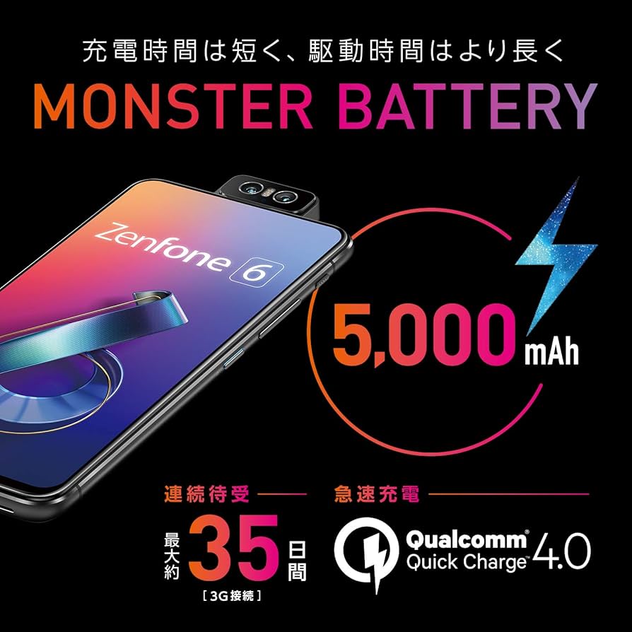Amazon | ASUS ZenFone 6 ミッドナイトブラック (8GB/256GB