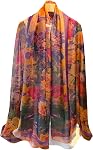 WaJuemy Echarpe de Soie Feeling pour les femmes Léger Grande Mode Echarpes Châles Élégante Cashmere Dressy Écharpe Echarpée écran solaire