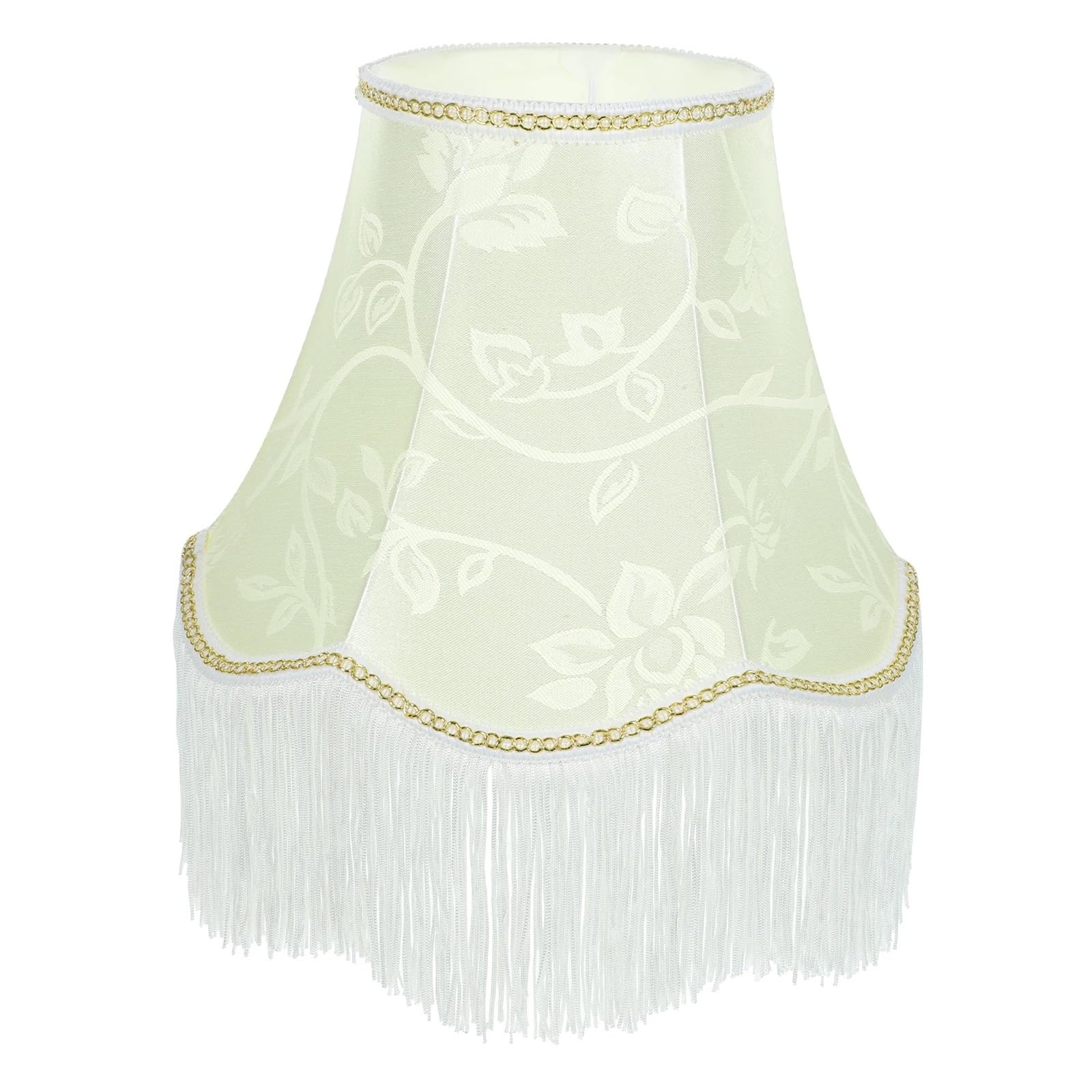 Luysgbxr Green Tassel Lampshade Fabric Lampshade Flower Fringe Tassel Lamp Shades For Bedroom Living Room Table Desk Lamps