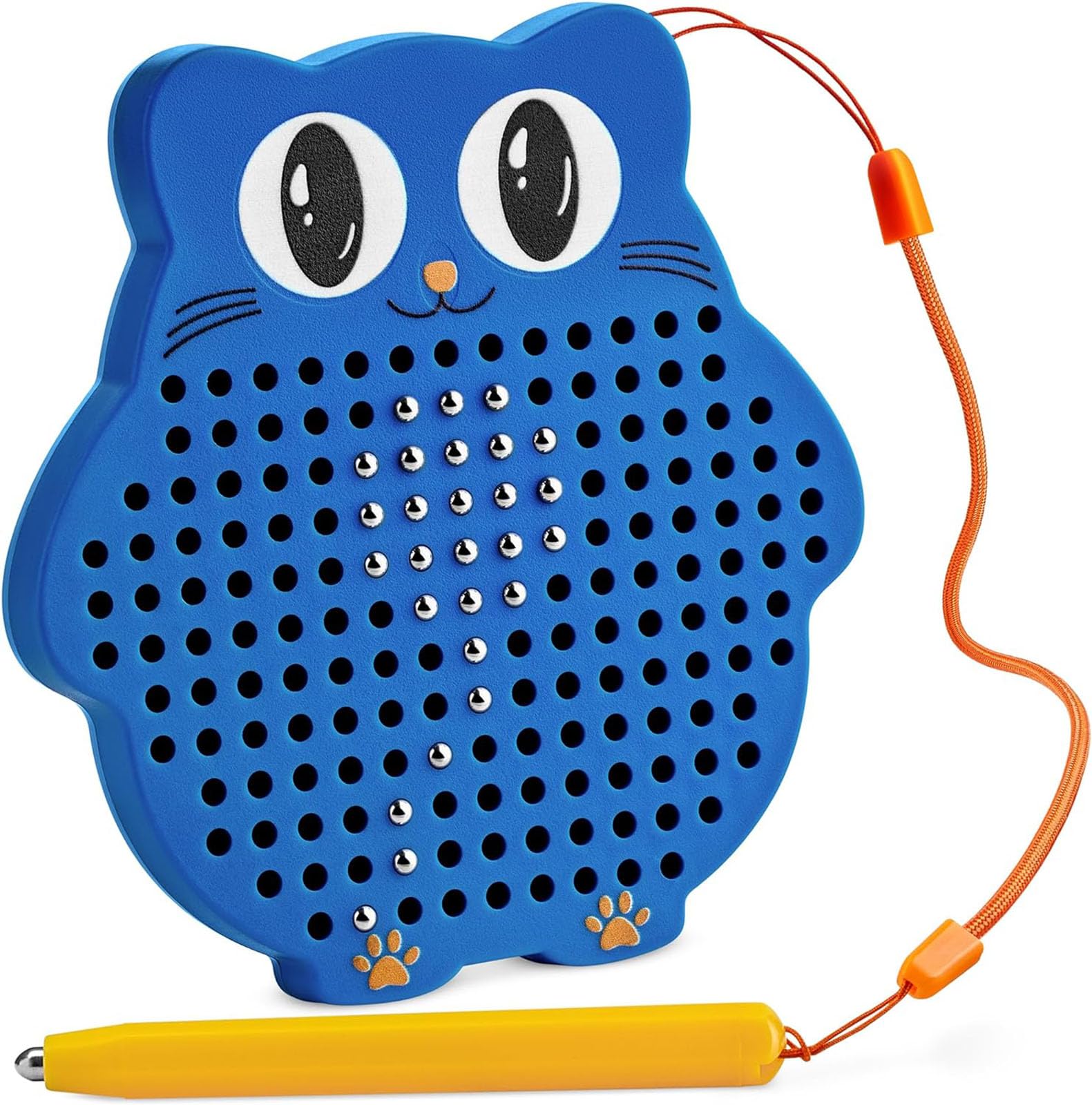 ALMEKAQUZ Magnetic Drawing Board for Kids & Toddlers with Beads and Magnet Stylus Pen - Reusable Learning Writing Playboard,Bead Board,Magnetic Travel Toy for Airplane & Car Ride Activities for Kids