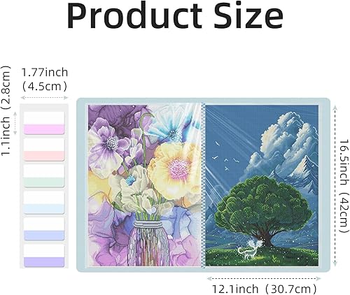 Miniatura 6 de Libro de almacenamiento de pintura de diamantes A3, carpeta de presentaciones de portafolio de arte de 60 vistas con protectores de 30 páginas, 17.3