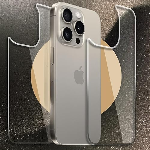 Miniatura 8 de Protector de pantalla frontal y trasera para iPhone 15 Pro Max (paquete de 2), protector de pantalla frontal y trasera, vidrio templado trasero (6.7