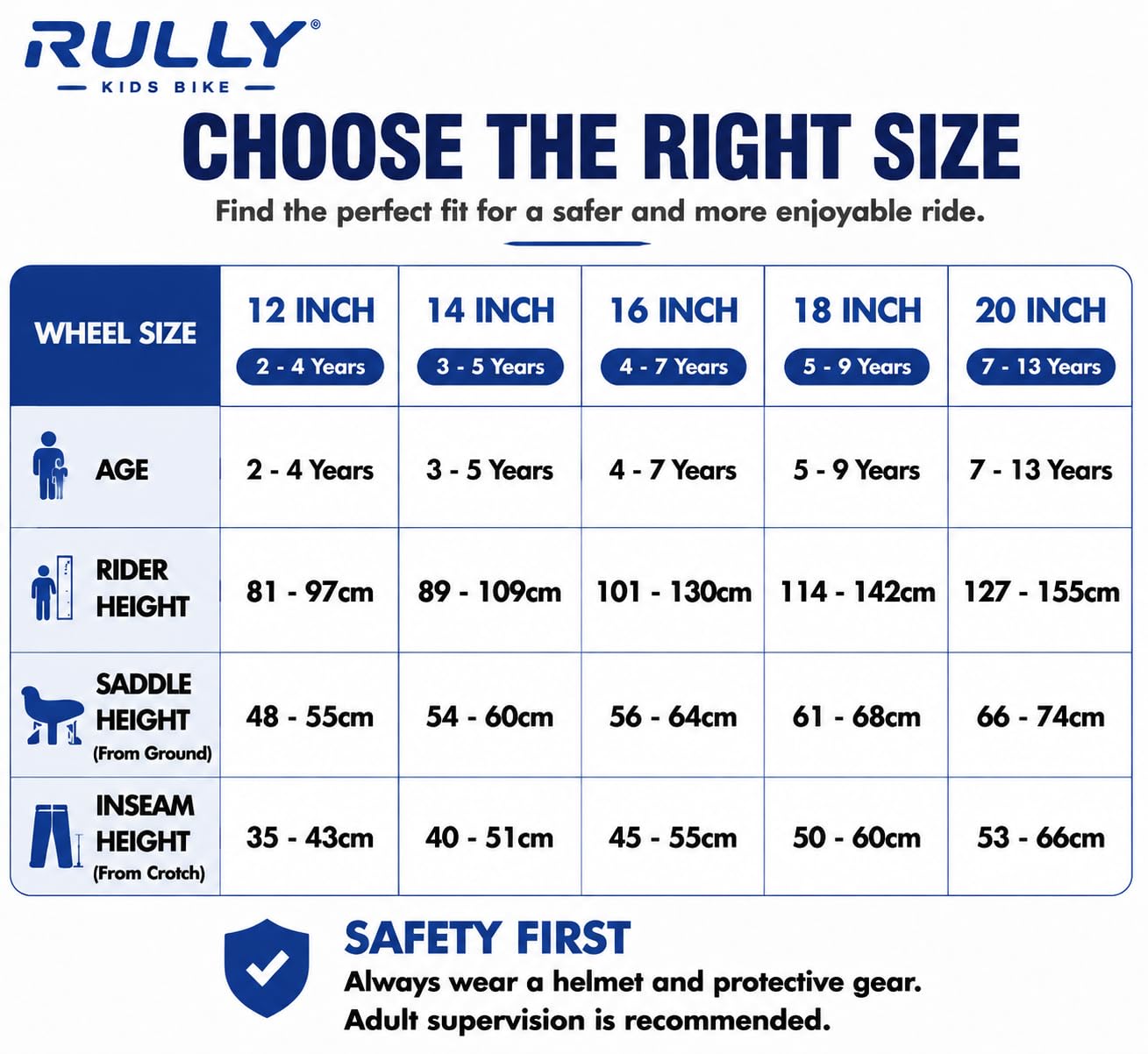 RULLY Dinosaur Bicicletta per Bambino 12, 14, 16 Pollici per Età 2-7 Anni, Stile BMX con Rotelle, Bicicletta per Bambini Piccoli Disponibile in Vari Colori