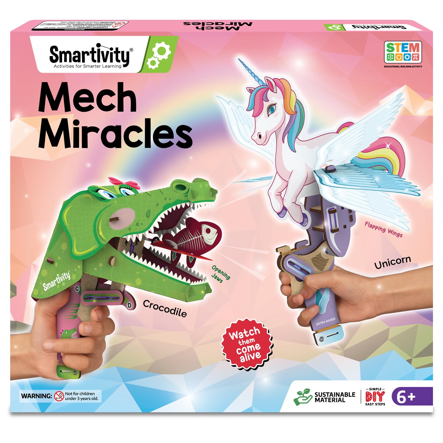 Smartivity Mech Miracles - Magical Unicorn & Cute Crocodile for Girls Ages 6,7,8,9,10,11,12 Years I DIY Craft Kit | Christmas, Birthday Gifts for Boys