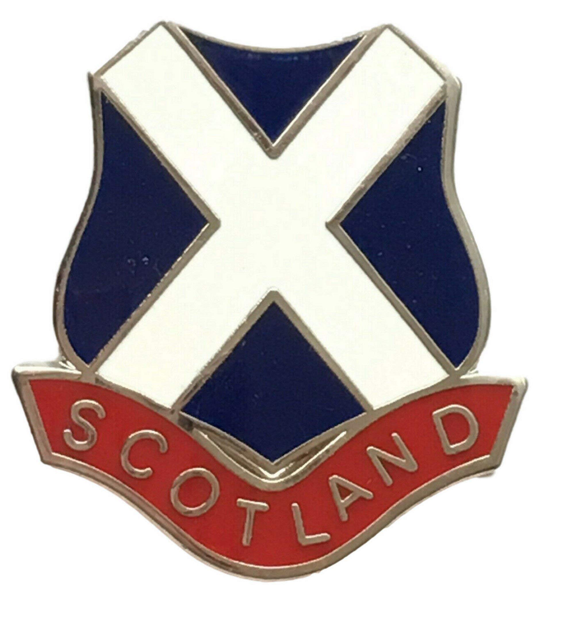 Emblems-Gifts Scotland + Saltire Flag Enamel Lapel Pin Badge