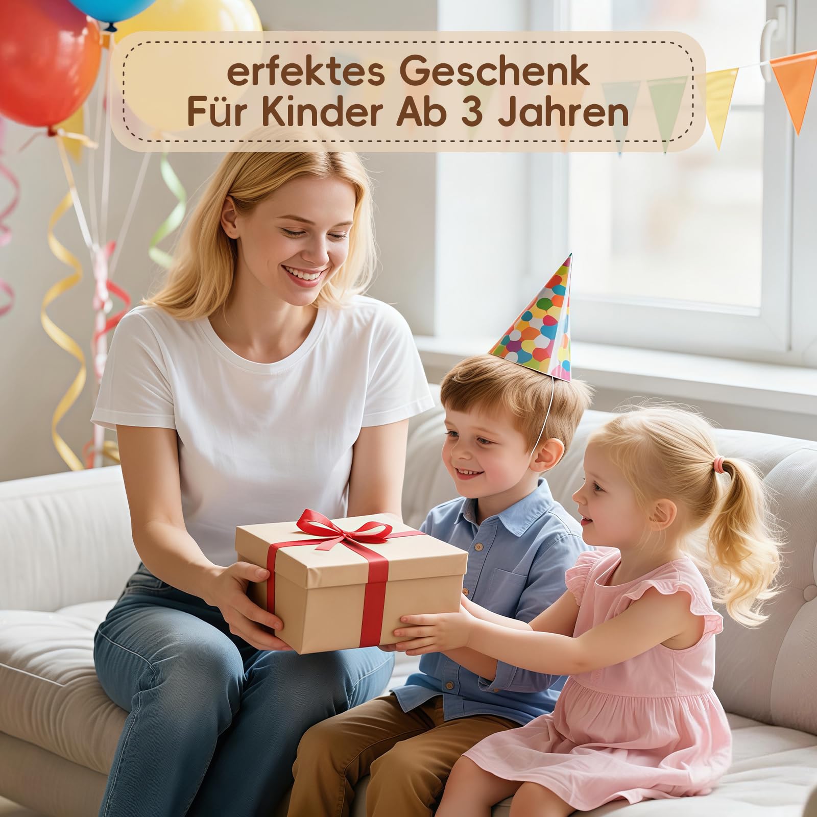 Holz Küchenmixer Spielzeug für Kinder, Kinderküche Zubehör Holz Rollenspiel Set, Spielküche Backmaschine mit Hebearm, Spielzeug für Mädchen & Jungen