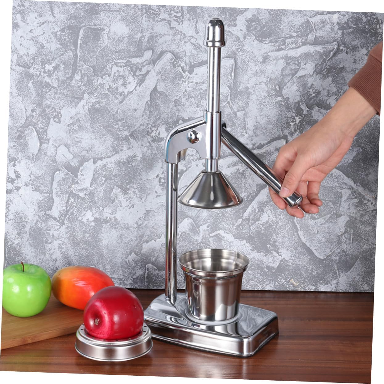 Mikinona Manual Lemon Squeezer Citrus Juicer Hand Press Fruit Machine Stainless Steel Juicer