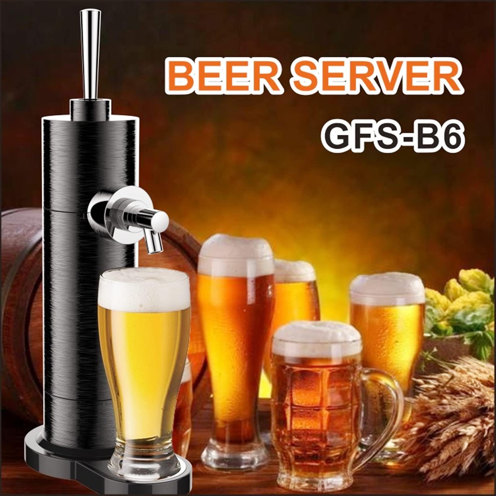 Dispenser Di Birra In Schiuma Ultra Sottile Mini Kegerator per La Casa, Regali Impressionanti per Gli Amanti Della Birra E La Festa del Papà,Black