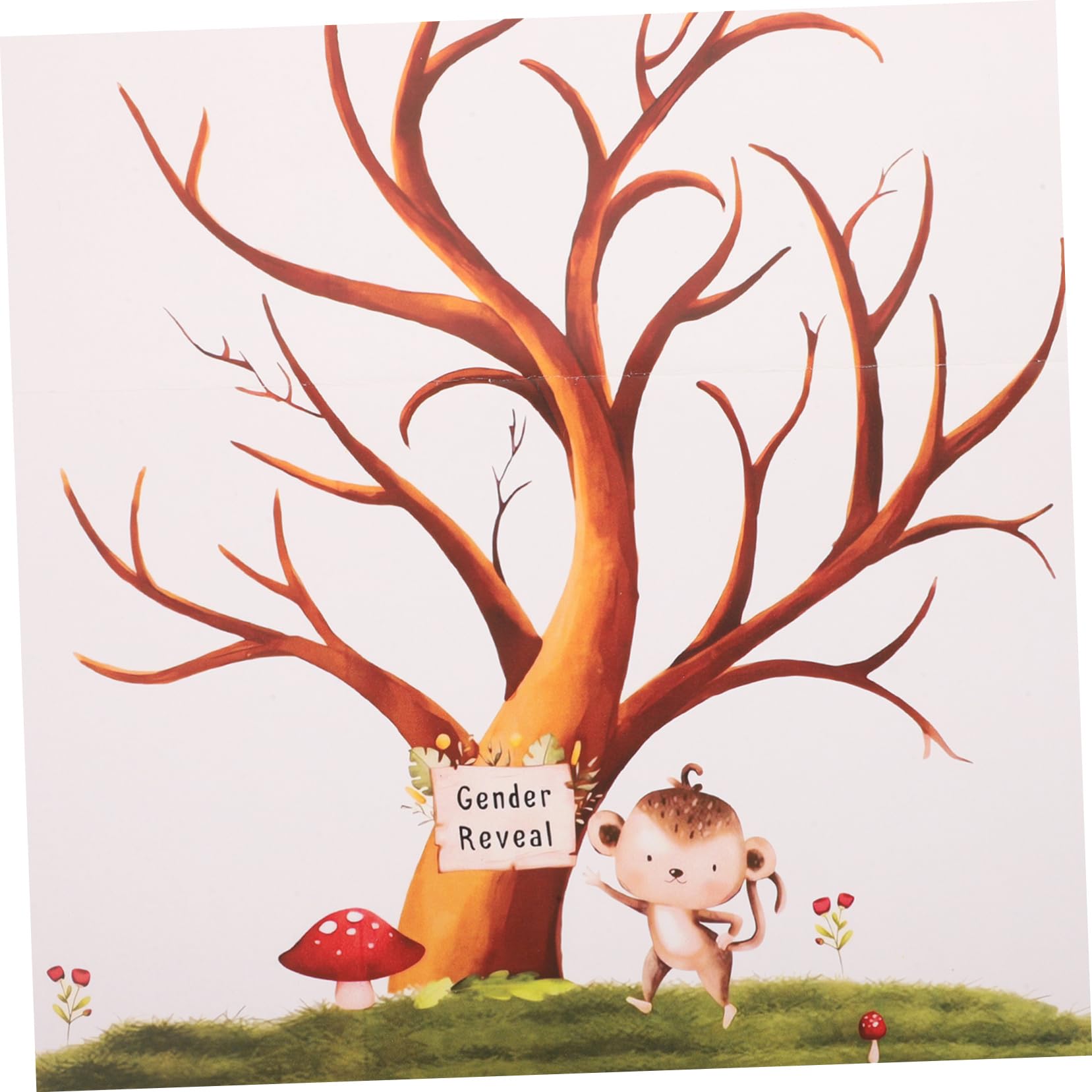 Sewroro 5sätze Fingerprint Baum Gästebuch Für Gender Reveal Party Einzigartige Fingerabdruck-Design Mit Poster Stempelkissen Klebepunkt Für Babyparty Und Erinnerungen