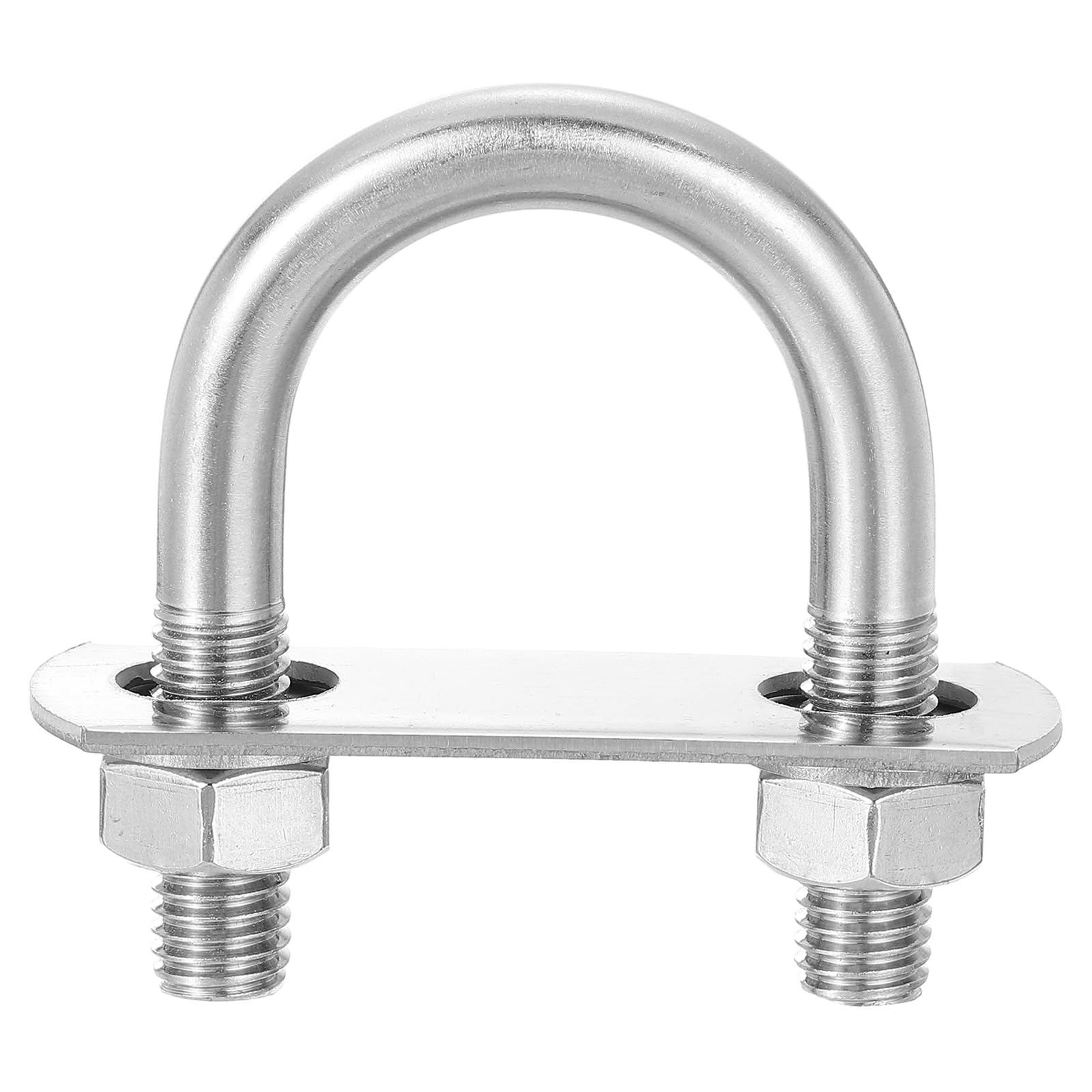 QUARKZMAN Boulons en U Ronds, 4 Ensembles de 33mm (1,3") de Largeur Intérieure 64mm de Longueur M10 Boulon de Serrage en U en Acier Inoxydable 304 avec Écrous et Plaques