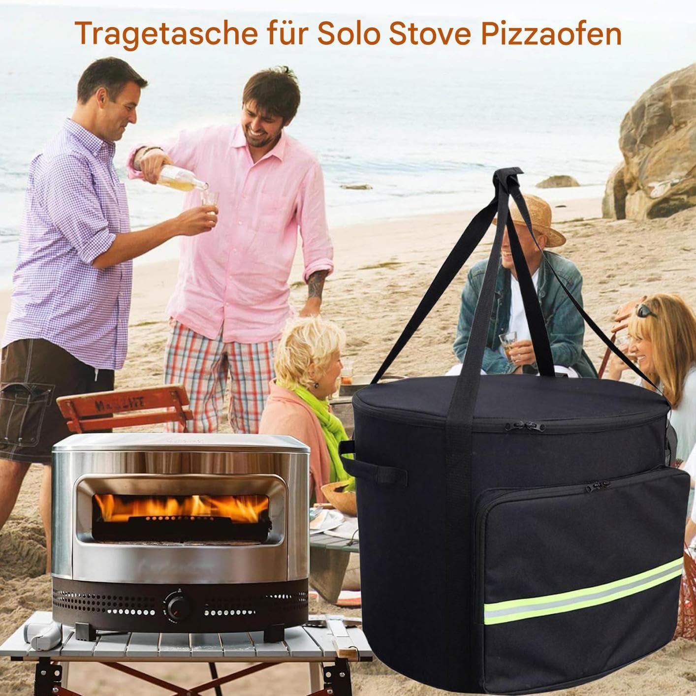 Pizzaofen Transporttasche - Aufbewahrungstasche Für Grill Im Garten | Wetterfeste Aufbewahrungstasche Für Pizzaofen Für Wohnmobil Balkon Camping Terrasse Küche Freizeit