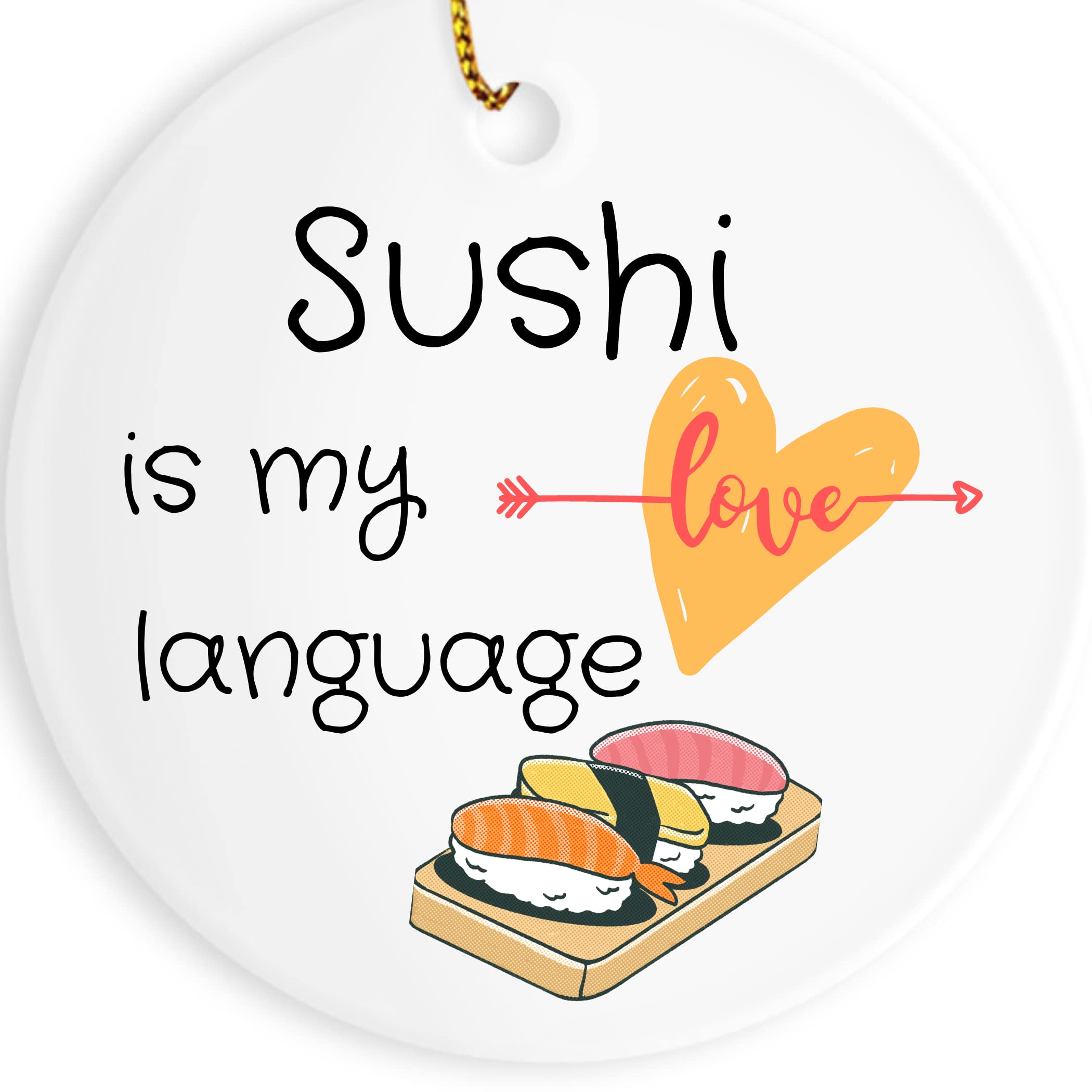 Sushi Ornament, Sushi Christmas Ornament, Sushi Gifts for Sushi Lovers, Sushi Christmas Tree Ornament, Sushi is My Love Language