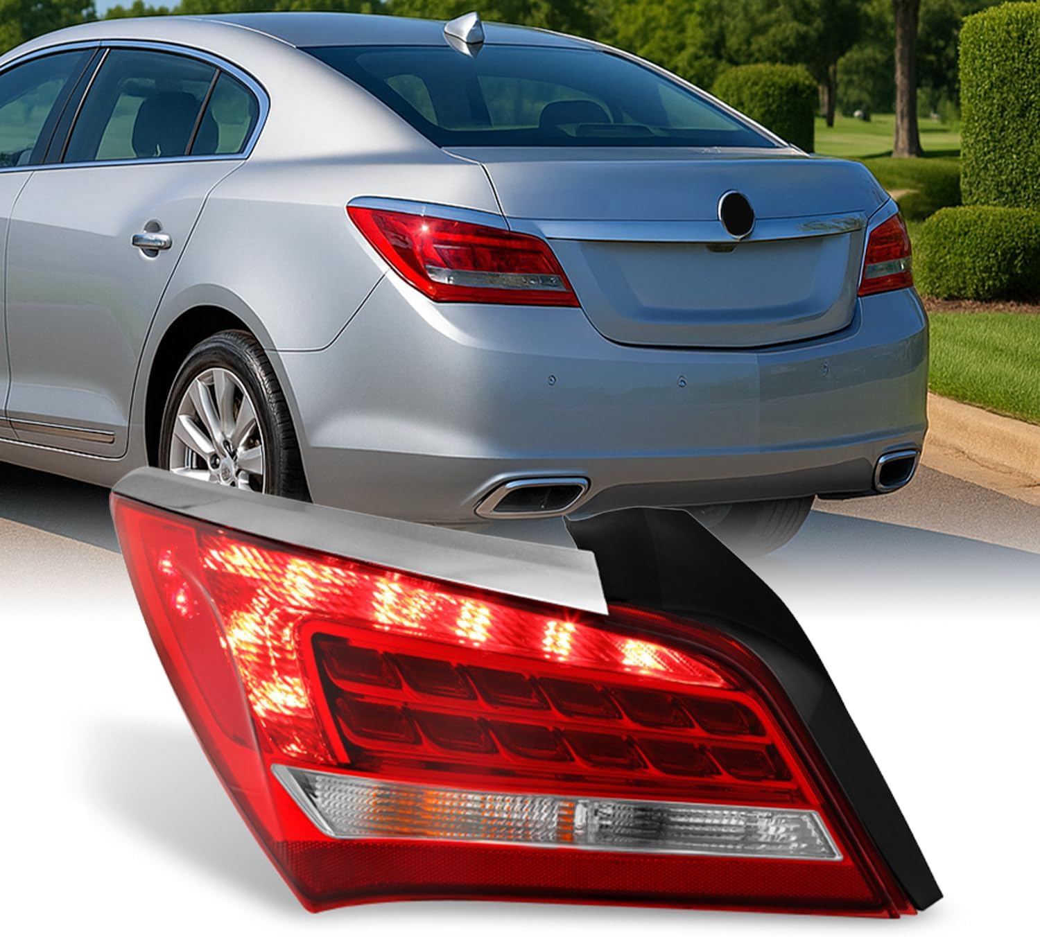 AKKON - For 2014 2015 2016 Buick LaCrosse LED Passenger Right RH Side Taillight Brake Lamp 14 15 16 Assembly