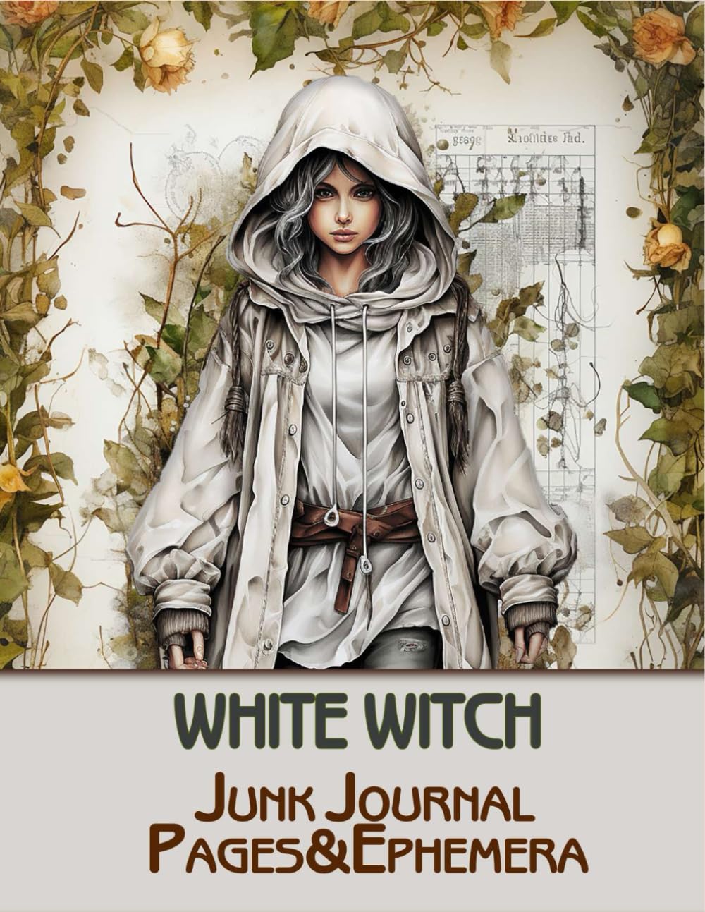 White witch Junk Journal Pages: 35 Papers of Witchy Designs for Scrapbooking, Collage and Paper Crafts, Art Journaling      Paperback – May 18, 2024