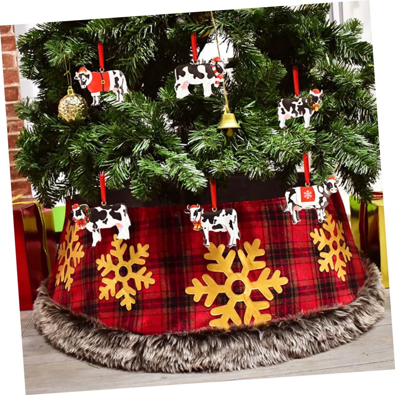 Alipis 24 STK Kuh Weihnachtskugeln Weihnachtsbaum-Kuh-Ornamente Weihnachtsbaum Anhänger Festschmuck Anhänger Selber Machen schmuck -anhänger Harz