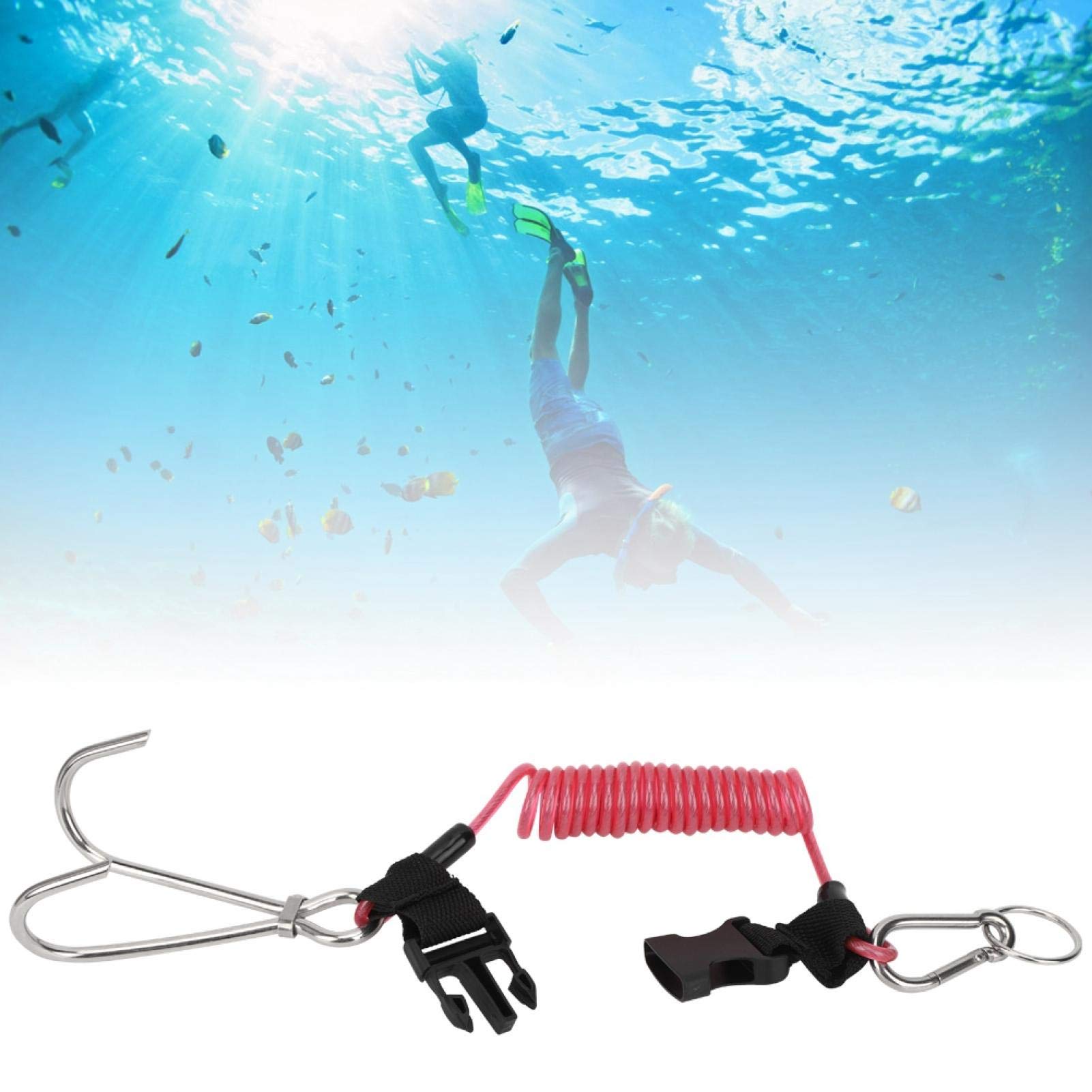 Juli-Geschenk Cosiki Riffhaken, Marine Riff Stahlhaken, Kuba Tauchen Tauchzubehör Edelstahlhaken für Sporttauchen(Transparent Powder)