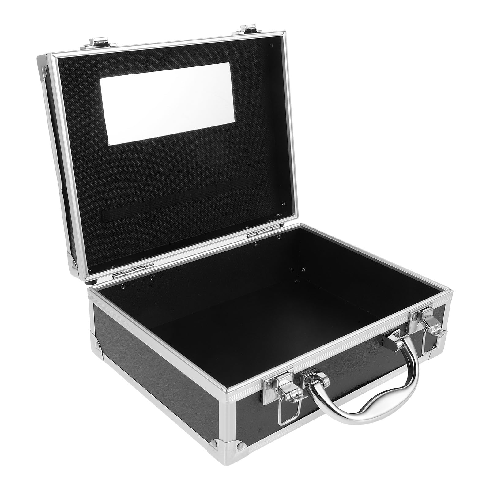 Toddmomy Caja de Herramientas Grande Negra, Organizador Portátil de Plástico Resistente Intemperie Asa Ergonómica para Almacenamiento y Transporte de Accesorios de Mago y Herramientas
