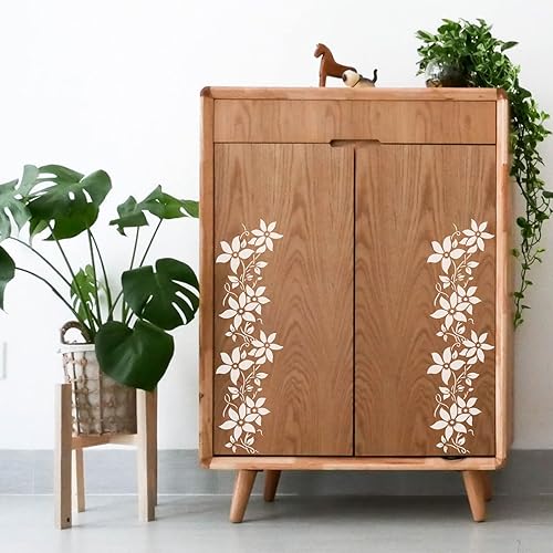 Miniatura 7 de FINGERINSPIRE Clematis - Plantilla clásica de 11.7 x 8.3 pulgadas, plantillas clásicas de flores para bordes de pared, plantillas de pintura de