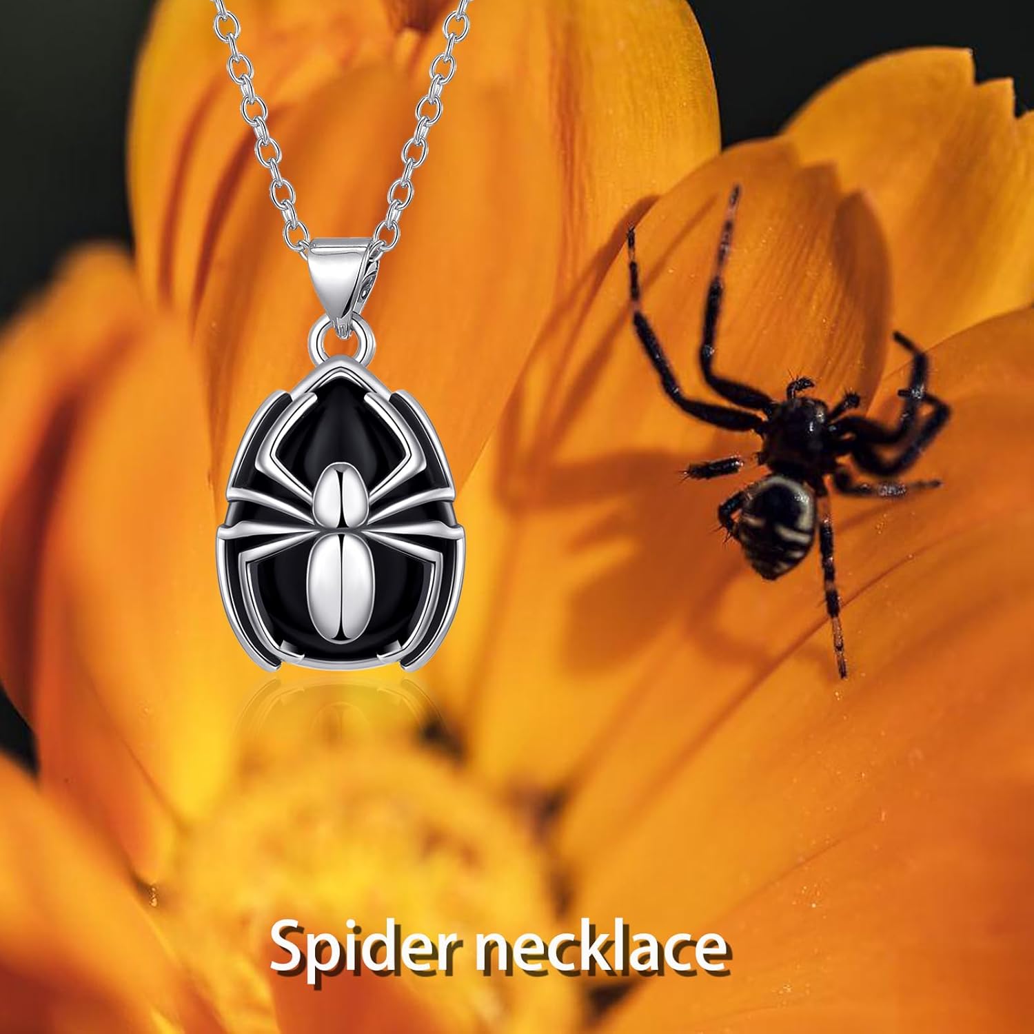 Gothic Necklace Romantic Spider/Black Thorns Heart Gothic Jewelry - Image 7