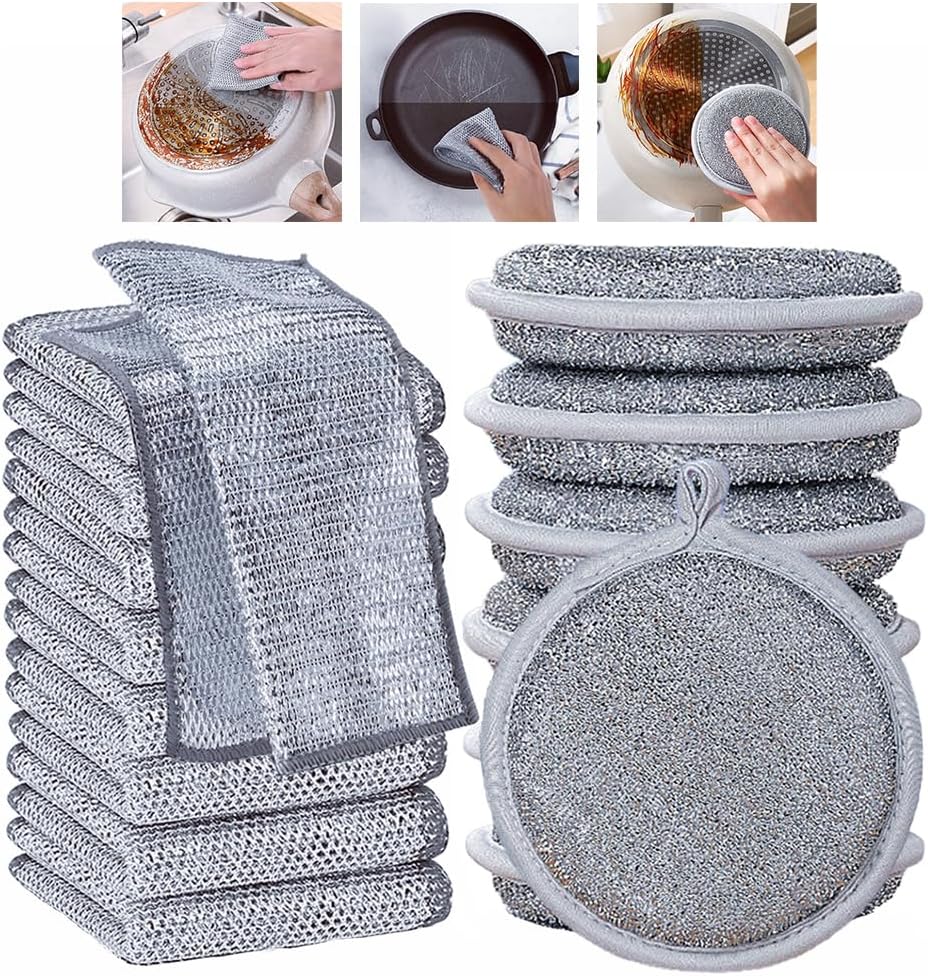 Amazon.com: Non Scratch Wire Dishwashing Rags, Multipurpose Wire ...