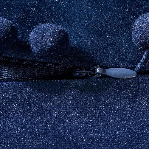 Miniatura 3 de 2 fundas para cojín decorativo de terciopelo con pompones