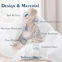 Vista 4 de Hotel Luxury - Juego de funda de edredón de 3 piezas de doble tono, 800 hilos, 100% algodón orgánico colección de ropa de cama premium Super King